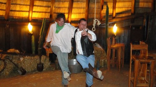 Tribal and Asterix doint the can can.jpg
