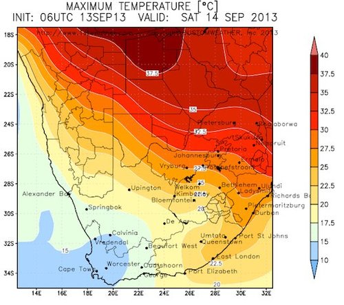 Weather - Temperature Chart - South Africa - 13.09.14.jpg